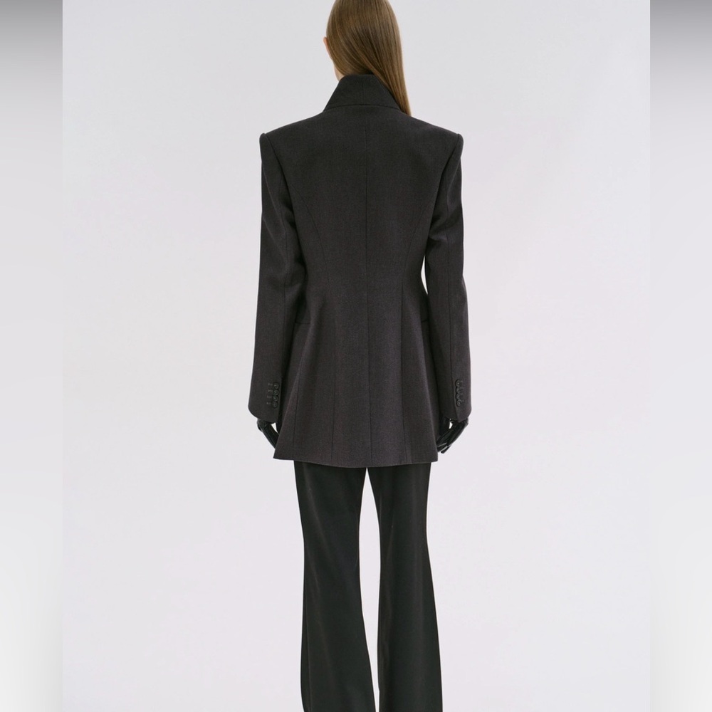 Source Unknown Corrin Charcoal Gray Wrap Blazer - image 6